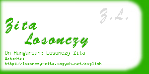 zita losonczy business card
